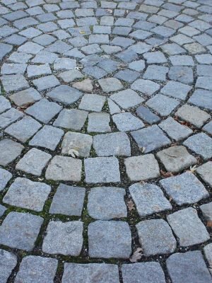 paving stones, structures, floor, road, pavement, architecture, circle