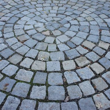paving stones, structures, floor, road, pavement, architecture, circle